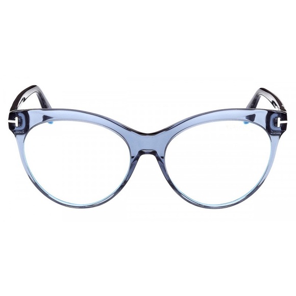 NEW FT5827-B 090 TOM FORD TF5827-B 090 WOMEN CAT EYE BLUE CLEAR EYEGLASSES - Picture 2 of 3